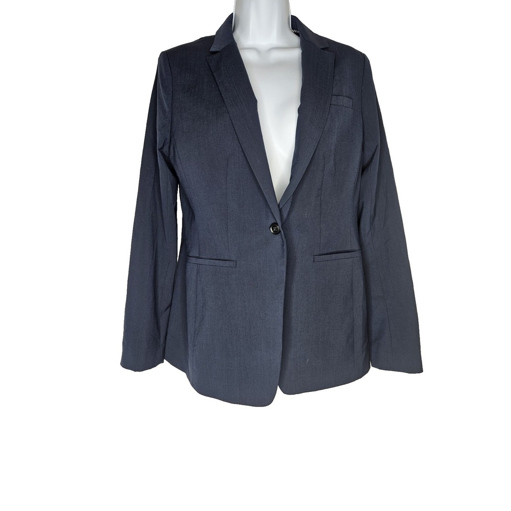 Banana Republic Factory Blazer Navy  Long And Lean Career‎ Work Jacket 8